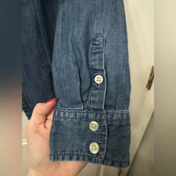 Talbots Denim Button-Up Shirt, NWOT - Picture 2 of 3